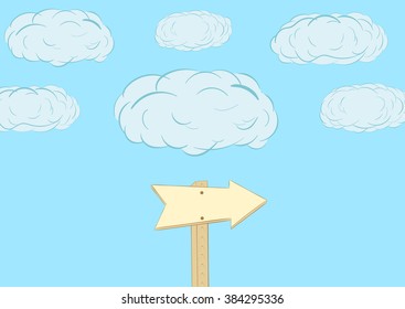 Direction of flight clouds