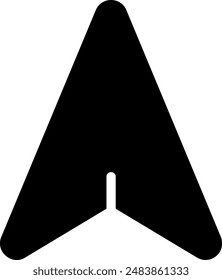 dirección icono de glifo ilustración Vector