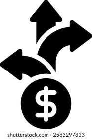 direction glyph icon illustration vector