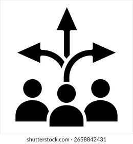 Ilustração do vetor de ícone de glifo de direção