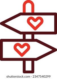Direction Glyph Two Color Icon For Personal And Commercial Use.
