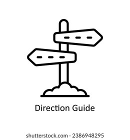 Direction guide vector outline Icon Design illustration. Business And Management Symbol on White background EPS 10 File