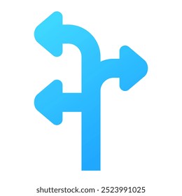 Direction icon. direction, arrow, guide, road, way, signaling. Vector icon illustration