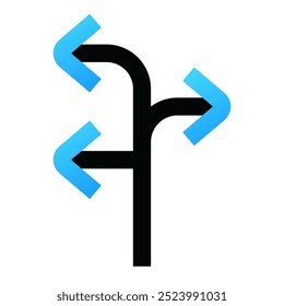 Direction icon. direction, arrow, guide, road, way, signaling. Vector icon illustration