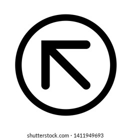 direction icon in black and white