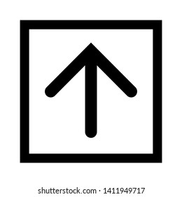 direction icon in black and white