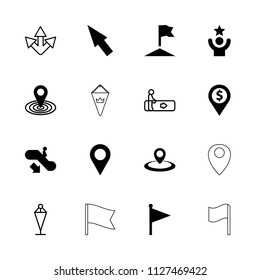Direction icon. collection of 16 direction filled and outline icons such as escalator down, map location, location, celebrity. editable direction icons for web and mobile.