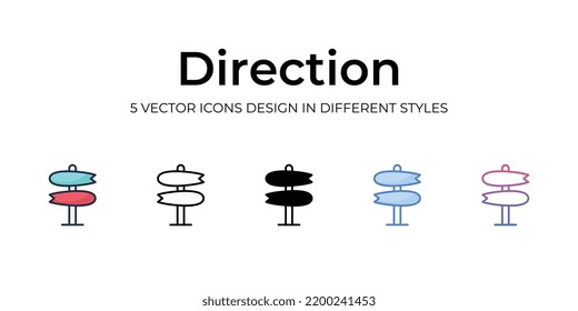 Icono de dirección. Diseño de la colección Camping. ilustración vectorial