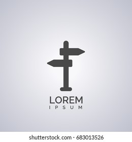 Direction icon. info about street