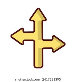 Direction icon isolate white background vector stock illustration