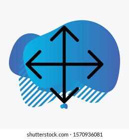 direction icon isolated on abstract background
