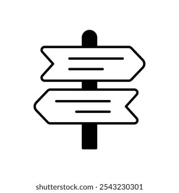 Direction icon isolated on a white background. Vector illustration.