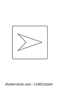 direction icon, left icon, right icon, vector