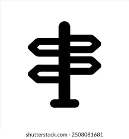 direction icon. line art and editable stroke.