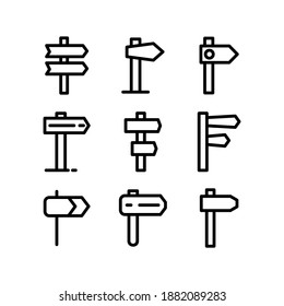 Richtungssymbol oder Logo einzeln auf Zeichen, Vektorgrafik - Sammlung von hochwertigen Vektorsymbol in schwarzem Stil
