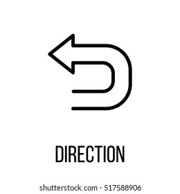 Direction icon or logo in modern line style. High quality black outline pictogram for web site design and mobile apps. Vector illustration on a white background.