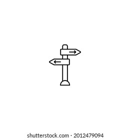 direction icon on  white background