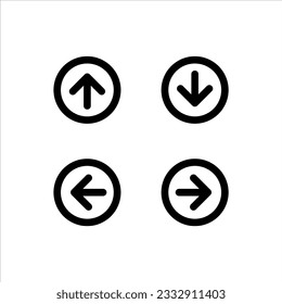 Direction Icon Set. Web navigations Arrow icons.