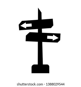 Direction icon, Signpos symbol vector in white background