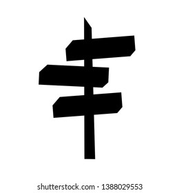 Direction icon, Signpos symbol vector in white background