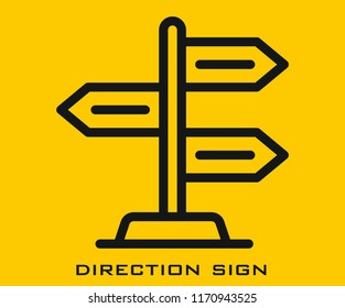 Direction icon signs