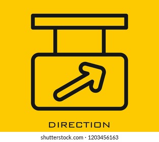 Direction icon signs