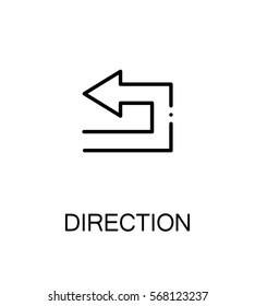 Direction icon. Single high quality outline symbol for web design or mobile app. Thin line sign for design logo. Black outline pictogram on white background