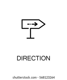 Direction icon. Single high quality outline symbol for web design or mobile app. Thin line sign for design logo. Black outline pictogram on white background