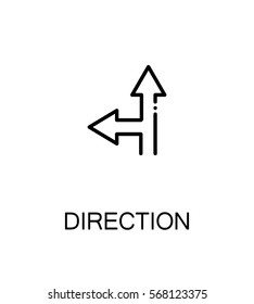 Direction icon. Single high quality outline symbol for web design or mobile app. Thin line sign for design logo. Black outline pictogram on white background