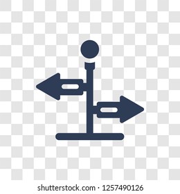 Direction icon. Trendy Direction logo concept on transparent background from camping collection