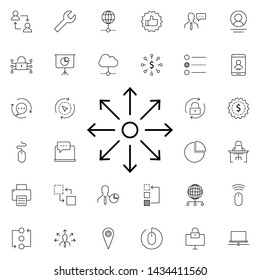 direction icon. Universal set of business for website design and development, app development