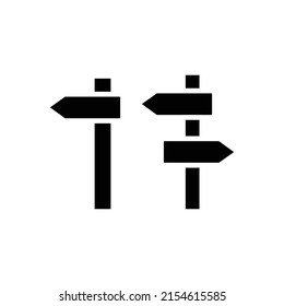 Direction icon vector. Arrow. Solid icon style. simple design editable. Design simple illustration