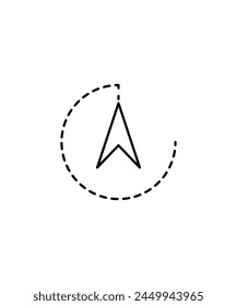 Icono de dirección, Vector de mejor línea.