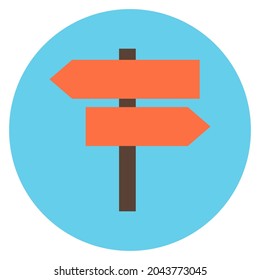 direction icon vector design. colored icon. flat design