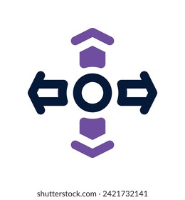direction icon. vector dual tone icon for your website, mobile, presentation, and logo design.