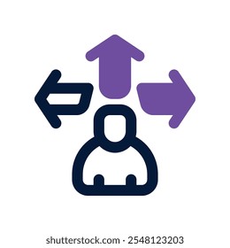 Icono de dirección. Vector Icono de doble tono para su Sitio web, móvil, presentación y diseño de logotipo.