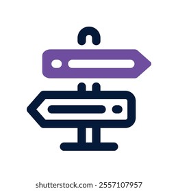 direction icon. vector dual tone icon for your website, mobile, presentation, and logo design.