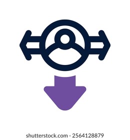direction icon. vector dual tone icon for your website, mobile, presentation, and logo design.