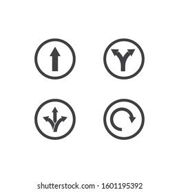 Direction icon vector flat design