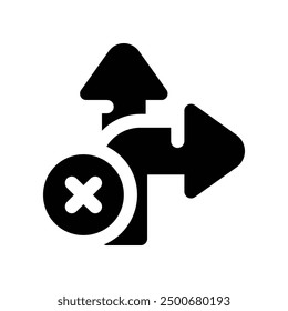 direction icon. vector glyph icon for your website, mobile, presentation, and logo design.