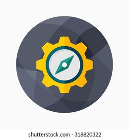 Direction icon, vector illustration. Flat design style with long shadow,eps10
