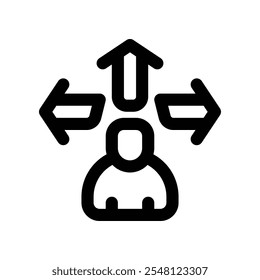 direction icon. vector line icon for your website, mobile, presentationation, and logo design.