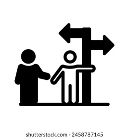 Direction  icon in vector. Logotype
