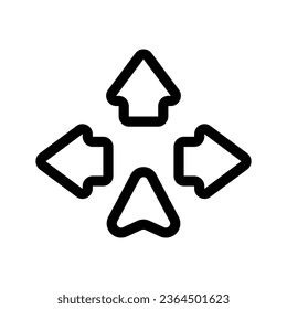 Direction Icon Vector Symbol Design Illustration