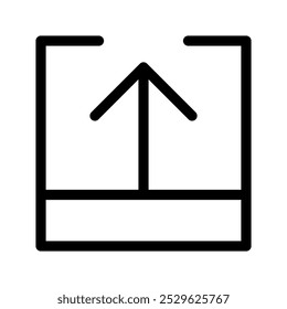 Ilustração de design de símbolo de vetor de ícone para cima