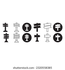 direction icon vector template illustration logo design