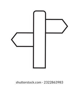 Vektorgrafik-Logo-Design mit Richtungszeichen