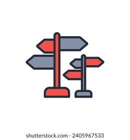 direction icon. vector.Editable stroke.linear style sign for use web design,logo.Symbol illustration.