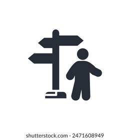 direction icon. vector.Editable stroke.linear style sign for use web design,logo.Symbol illustration.