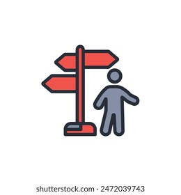 direction icon. vector.Editable stroke.linear style sign for use web design,logo.Symbol illustration.